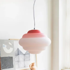 Modern cloud pendant light side view minimalist Nordic home décor display