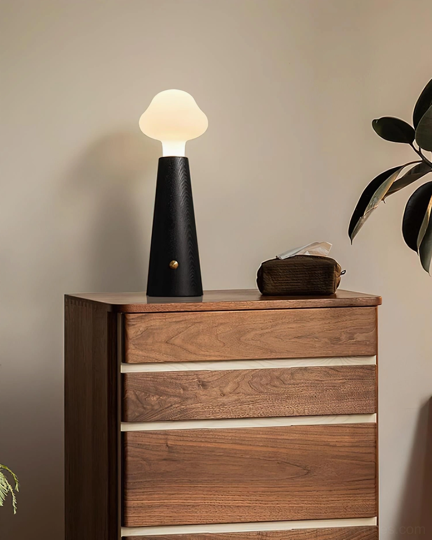 Granada wood lamp tapered base minimalist home decor accent