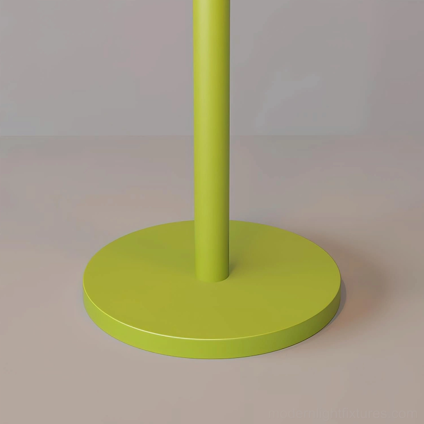Green lily floor lamp architectural side profile view modern minimalist design