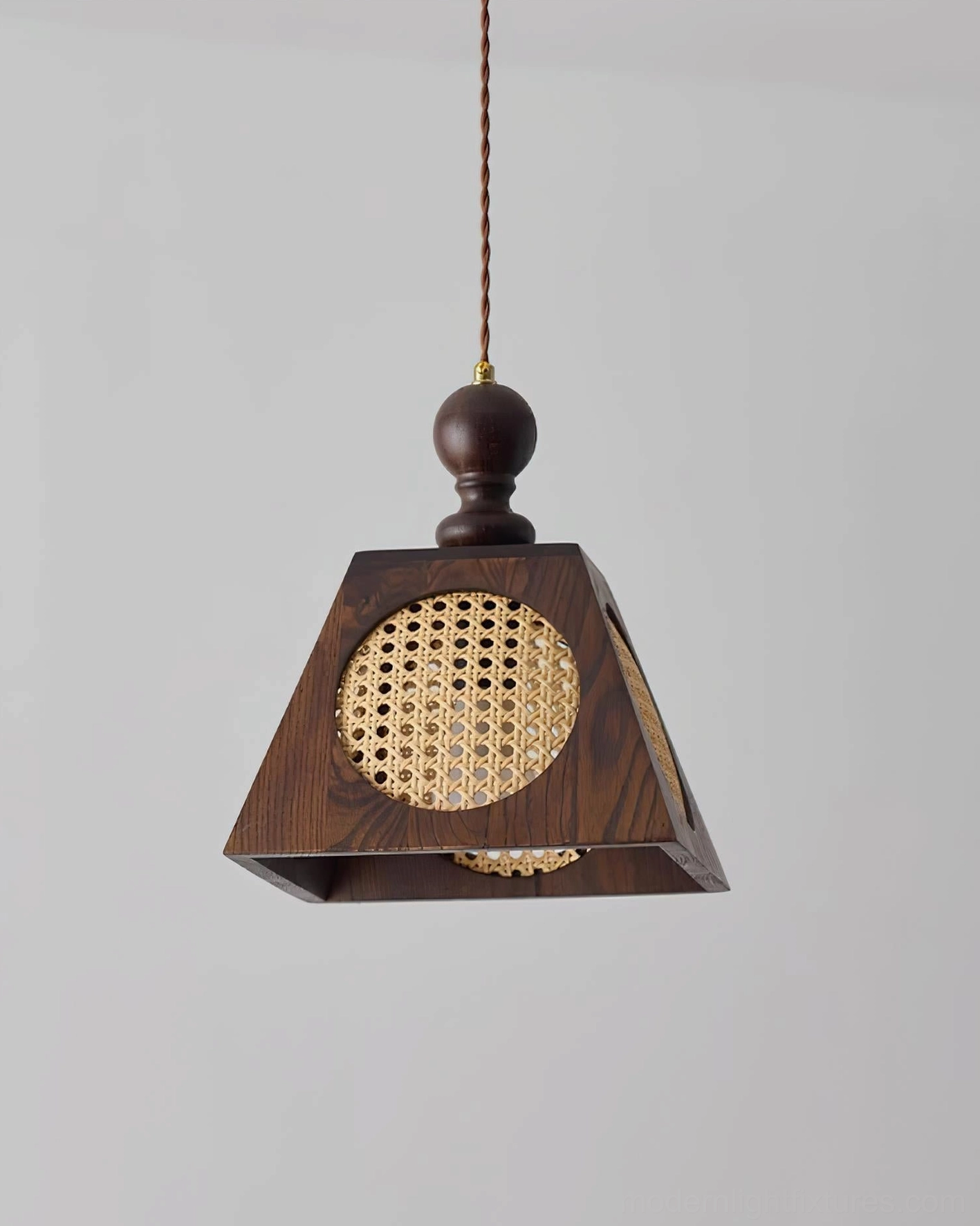 Grove wooden pendant light shadow pattern ambient room lighting effect