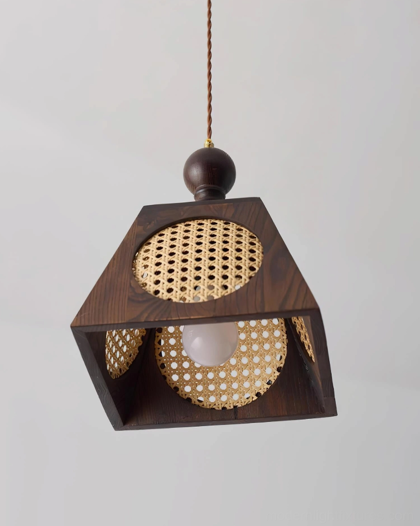 Grove handwoven rattan pendant lamp contemporary modern living room style