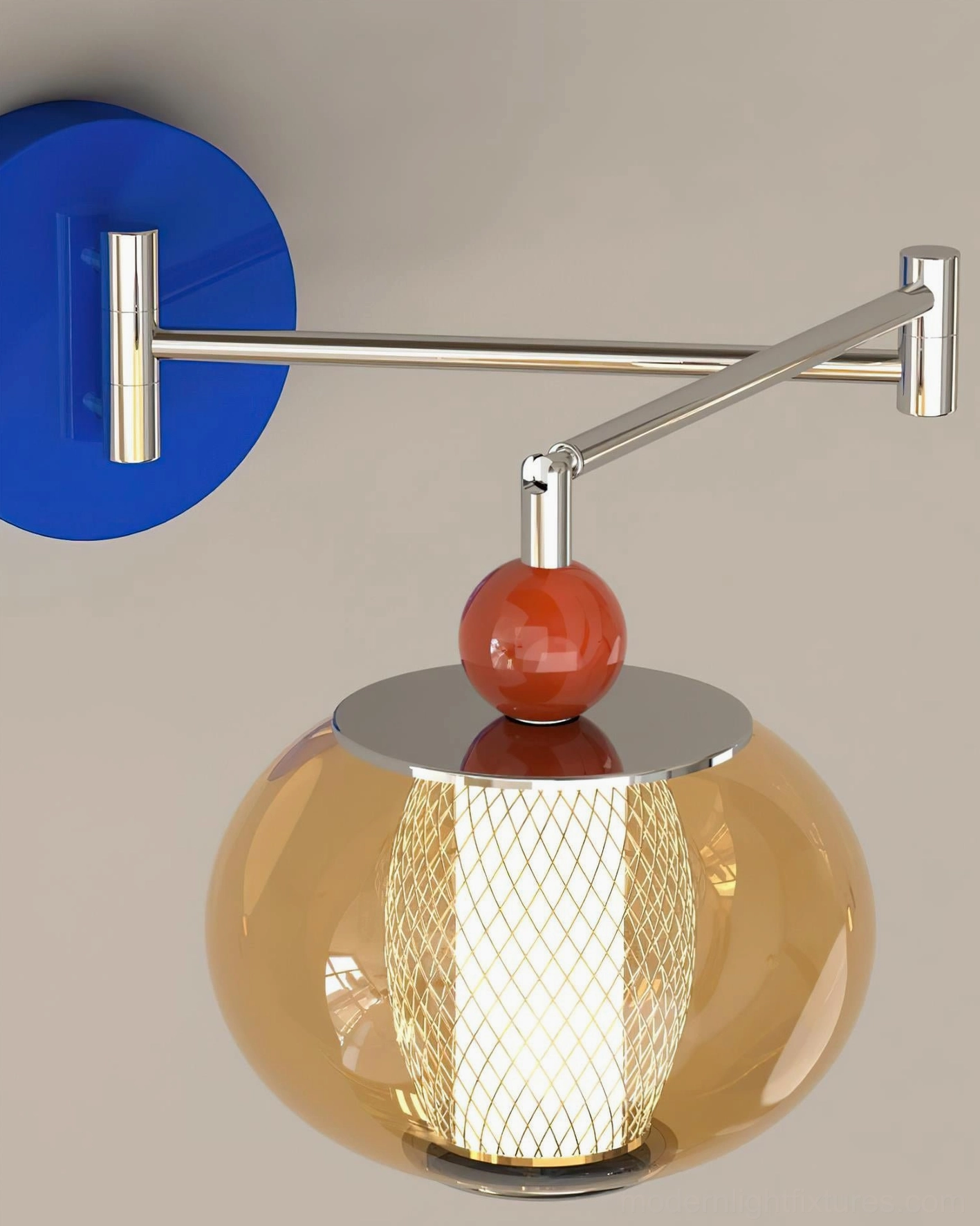 Gyro wall lamp artistic installation showcasing integrated LED lighting and aesthetic presence