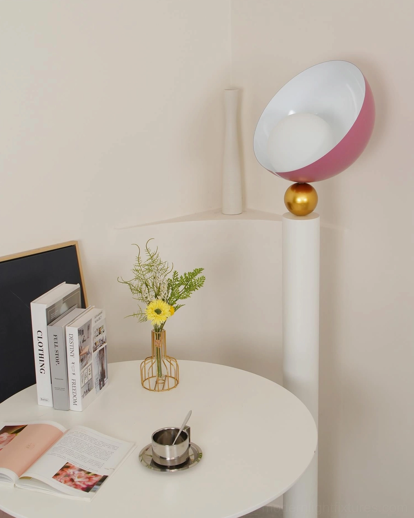 Half-sphere floor lamp modern home lighting design contemporary interior