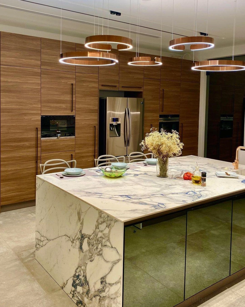 Halo LED ring pendant light creating inviting ambiance with 3000K warm color temperature