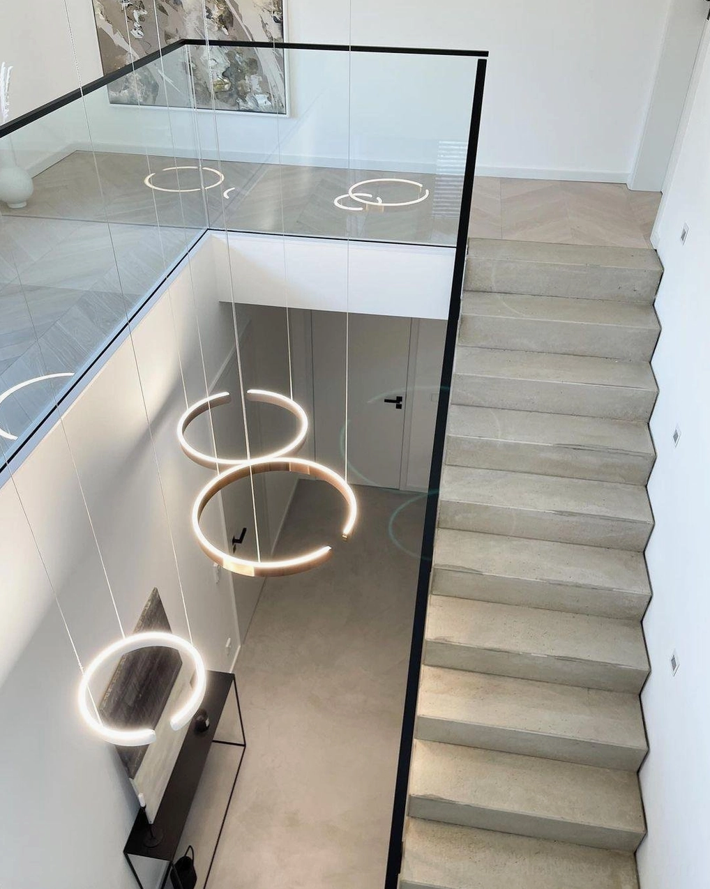 Halo ring pendant lamp large 60cm diameter variant for dining kitchen and statement installations