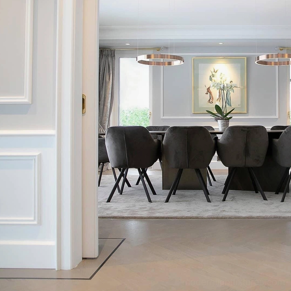 Halo ring pendant lamp for bedroom contemporary design with warm intimate ambient lighting