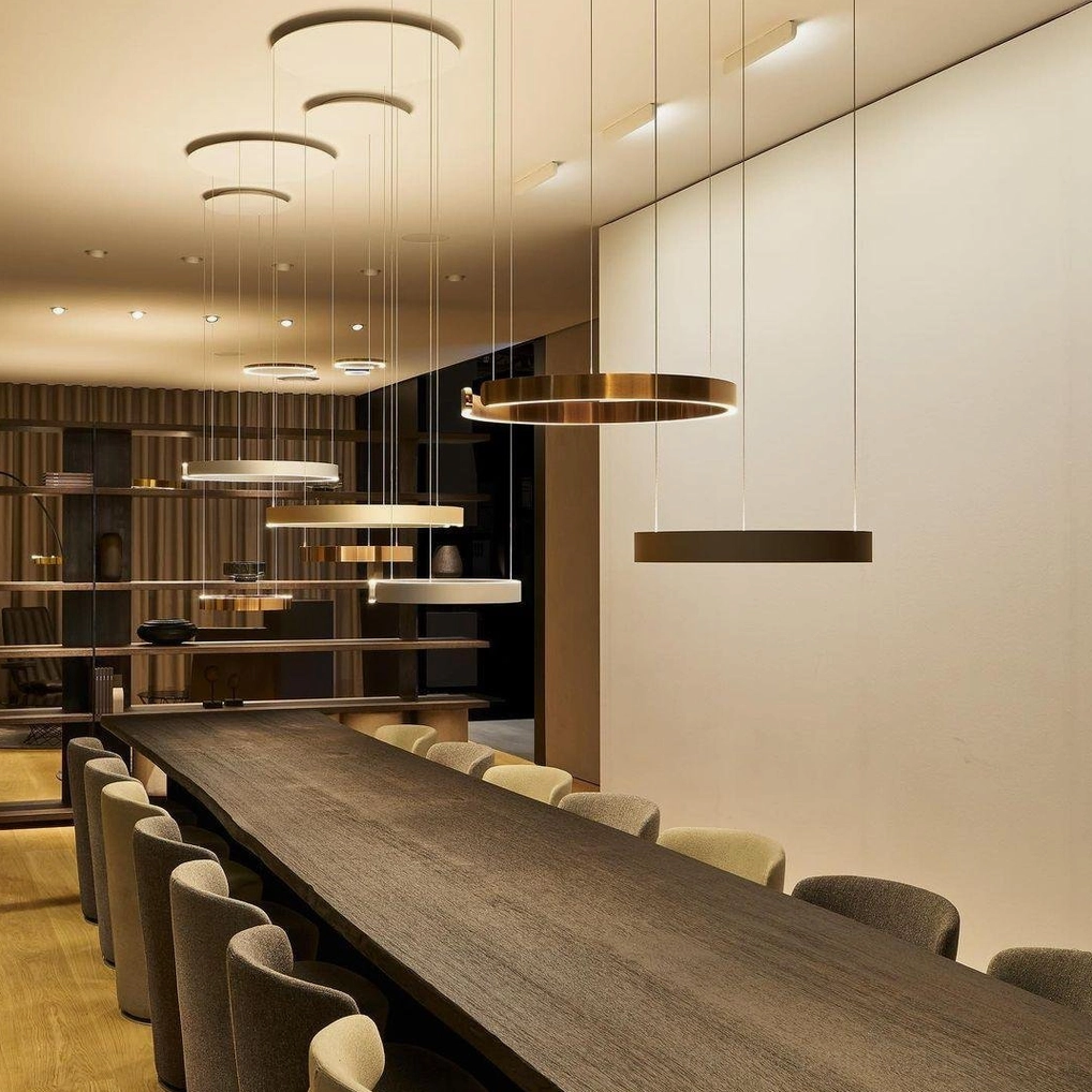 Halo ring pendant light certified for North America Europe Australia Middle East compliance