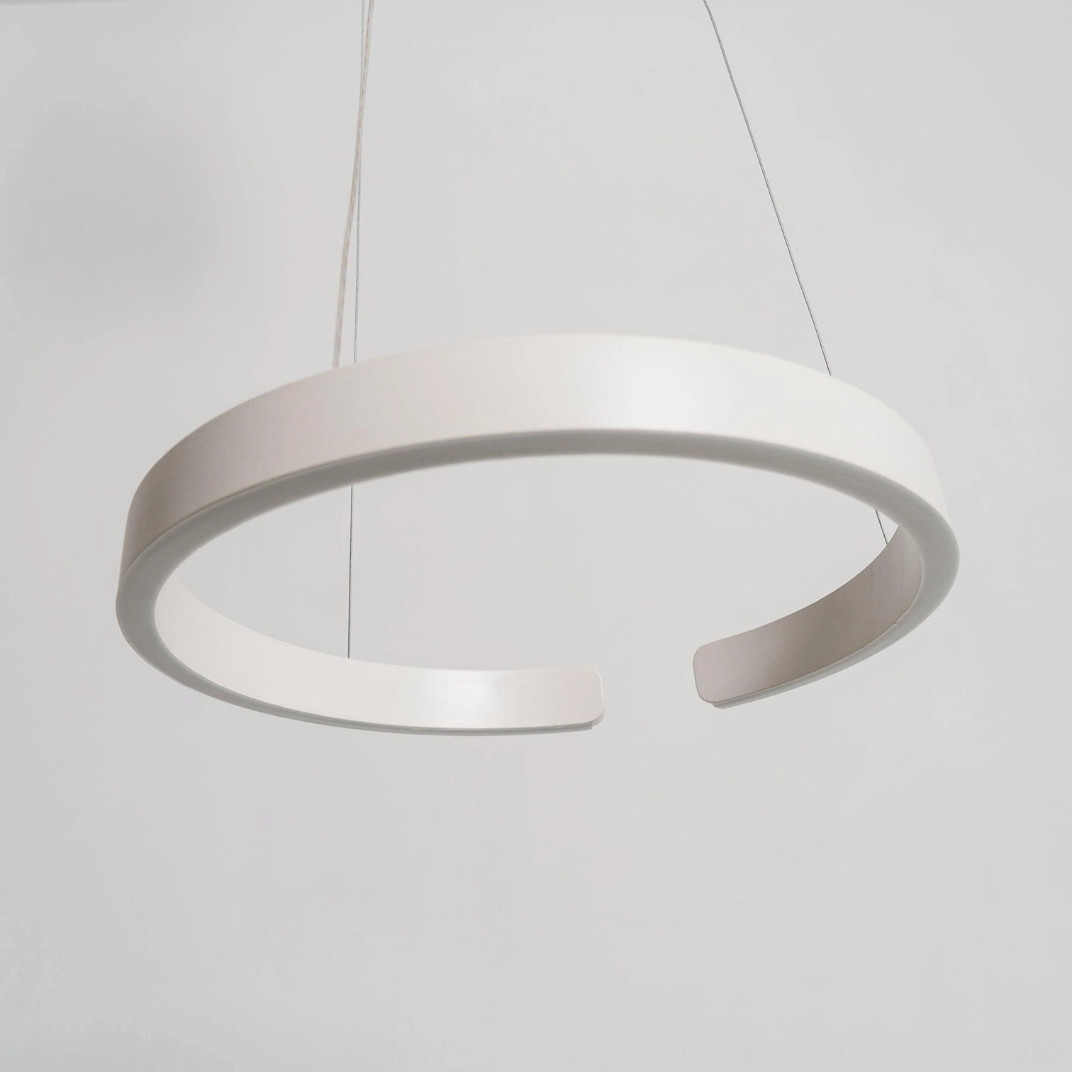 Halo ring pendant lamp perfect for task lighting over kitchen counters and island peninsulas