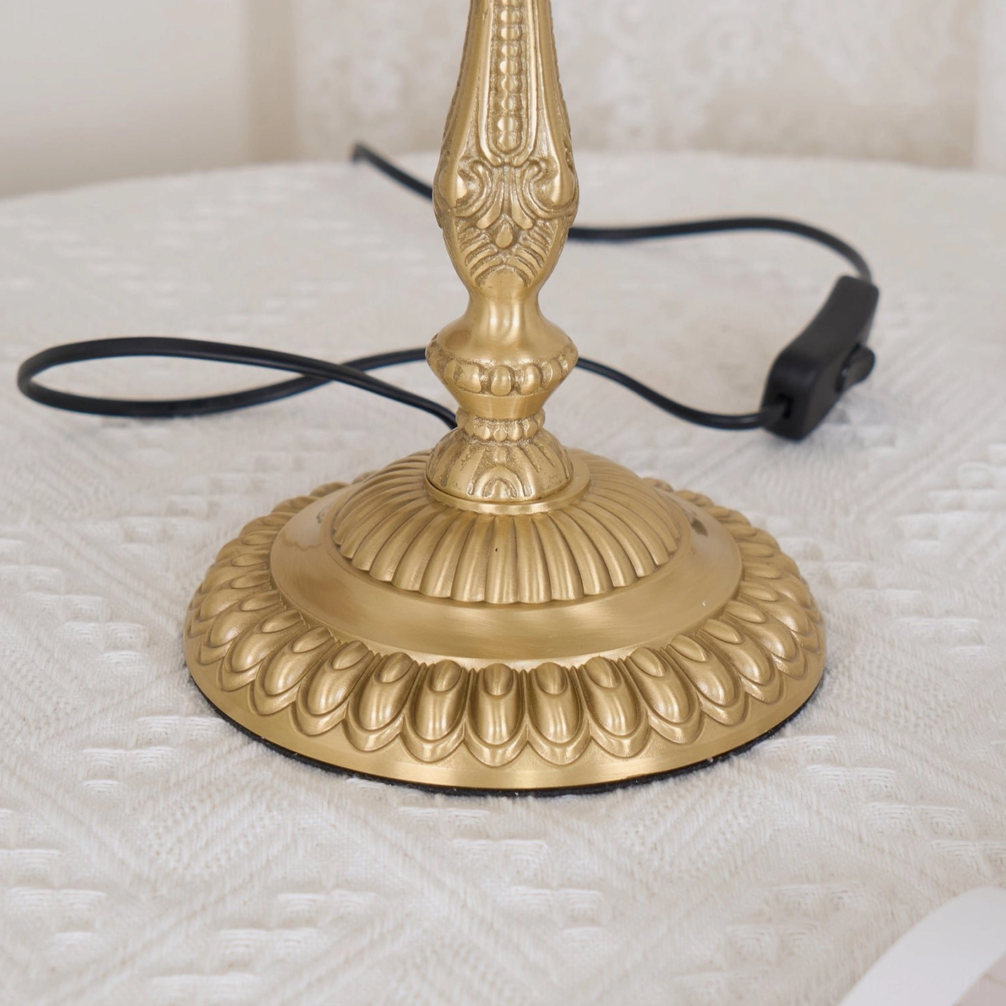 Hand-crafted vintage peony table lamp highlighting superior craftsmanship and artisanal quality