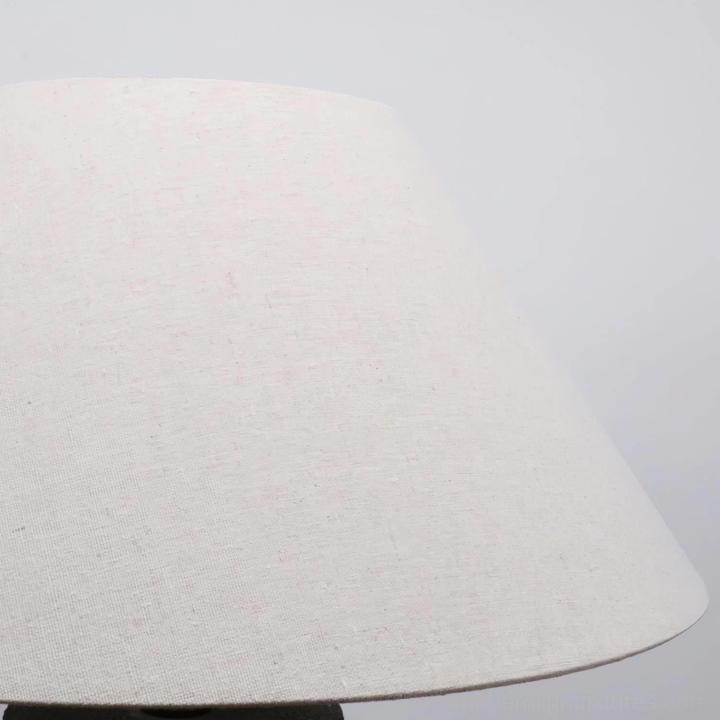 Black and white hand-painted striped ceramic table lamp with contemporary fabric shade design