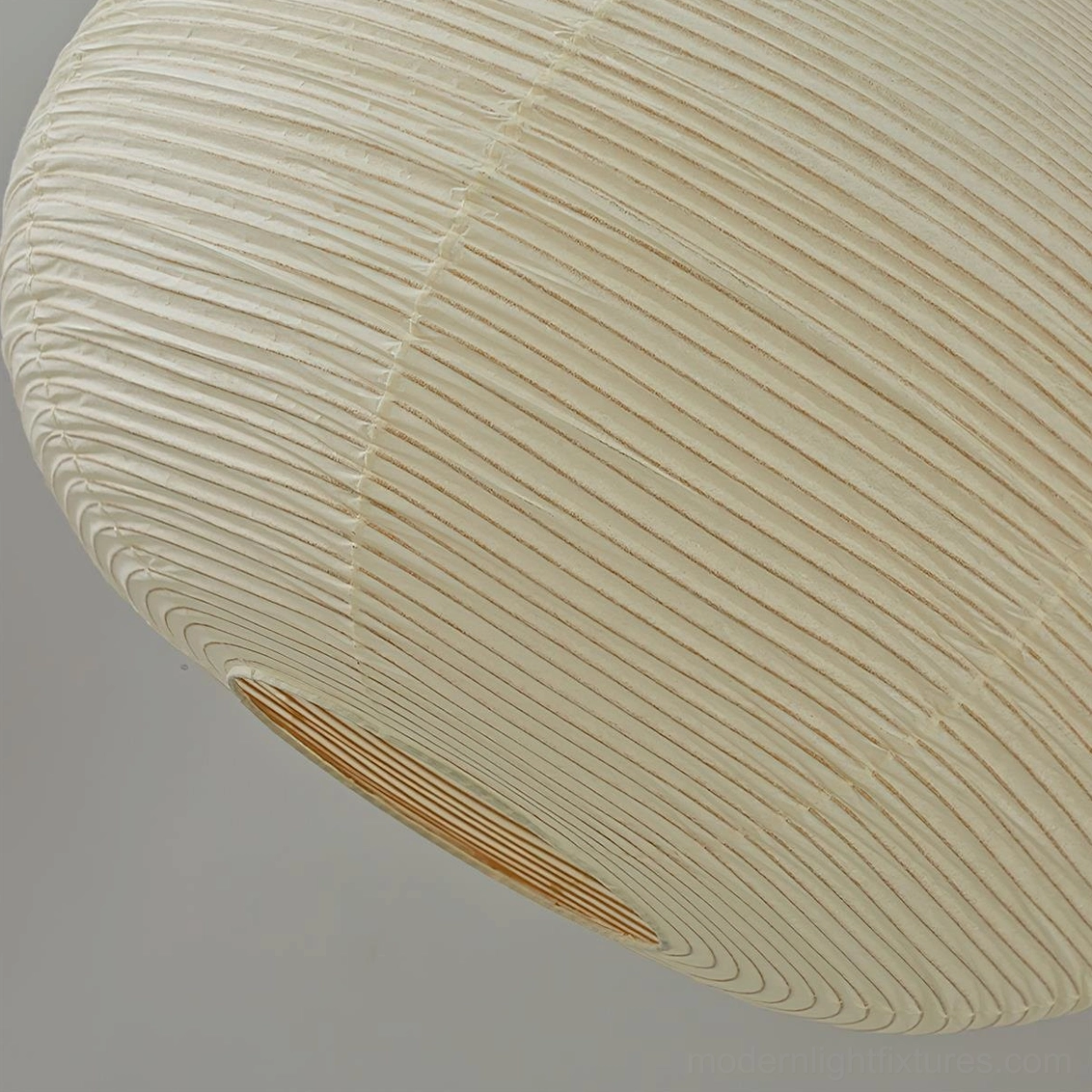 Washi paper chestnut pendant light detail showing handcrafted Japanese artistry and quality