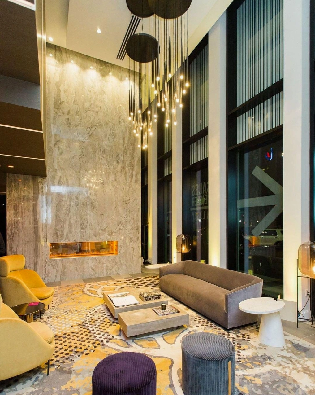 Modern hanging cluster pendant light with adjustable wire suspension
