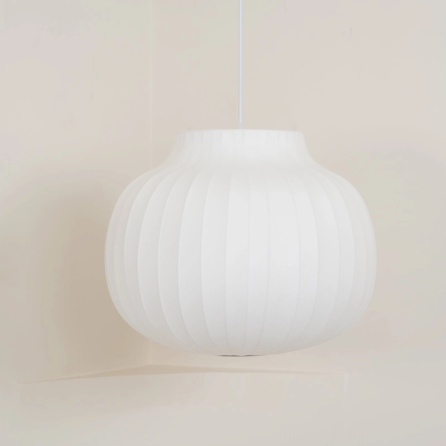 Contemporary pendant light fixture with hardwired installation and dimmer switch compatibility
