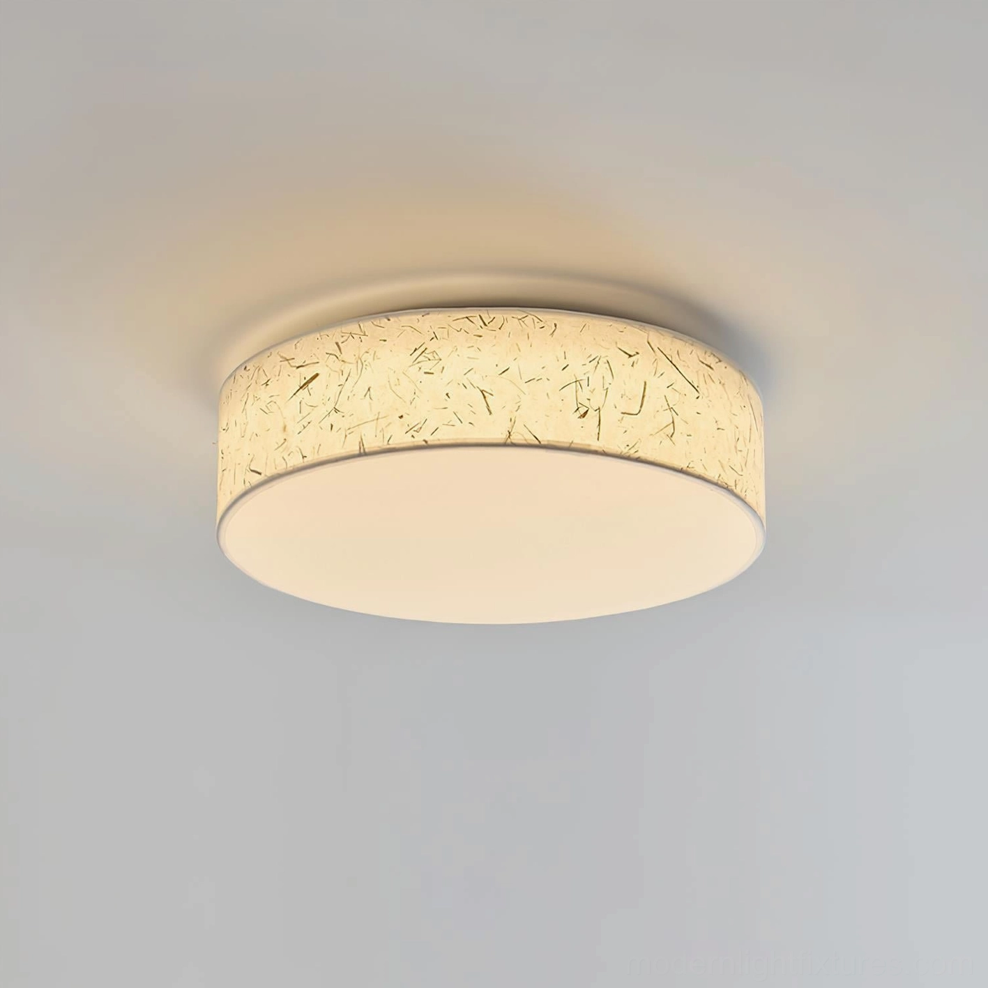 Hayden 50cm medium ceiling light fixture demonstrating scale in residential interior with warm ambient lighting