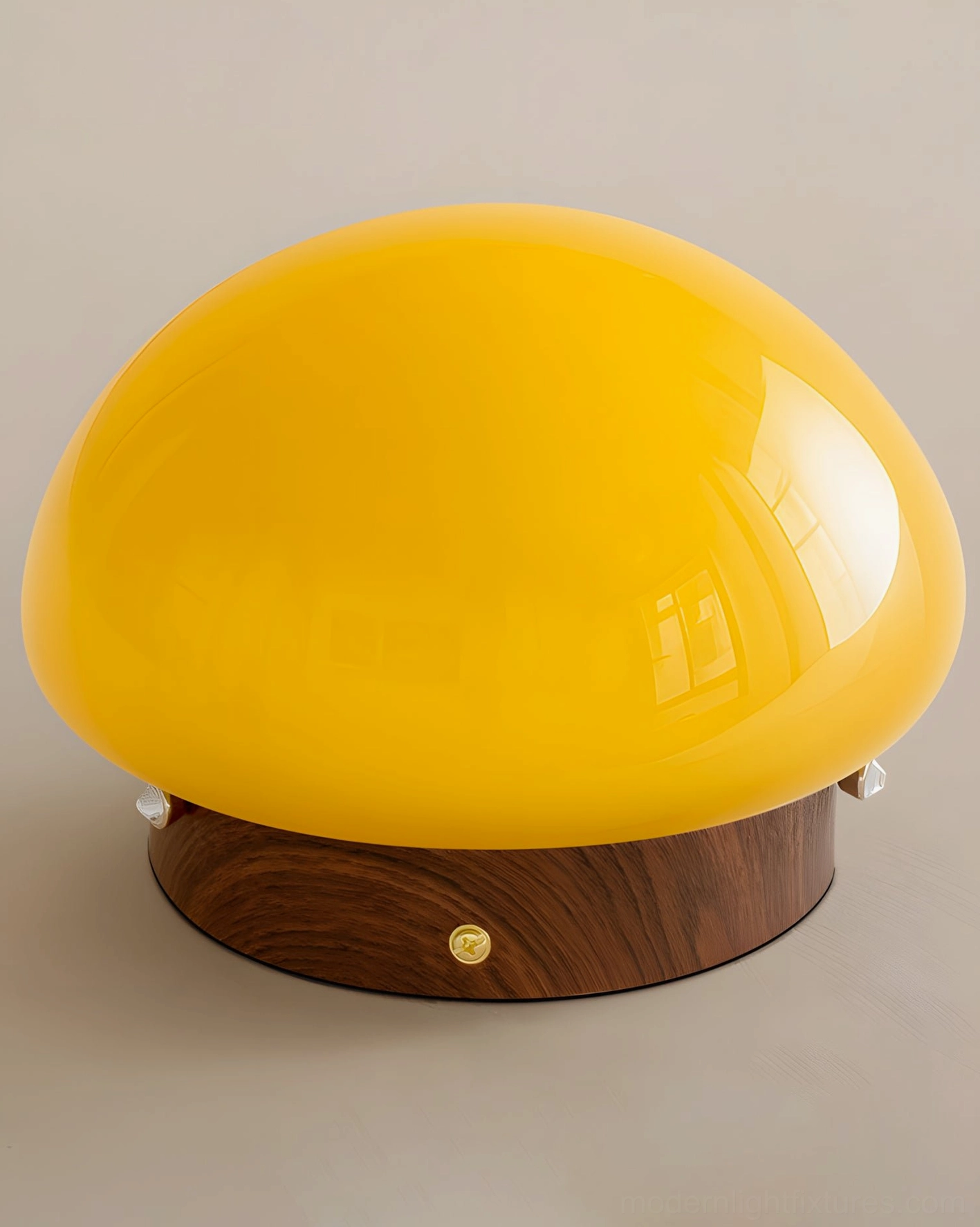 Honeyed Dome bright yellow flush mount ceiling light fixture with integrated LED and 5W power consumption