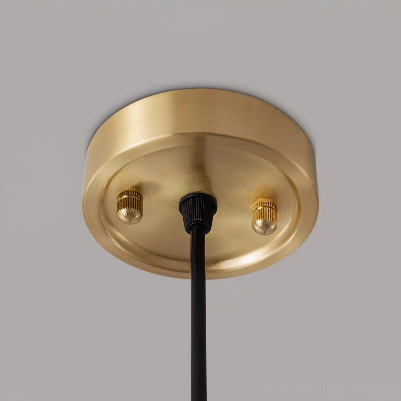 Horn pendant light multi-fixture arrangement contemporary ceiling lighting design