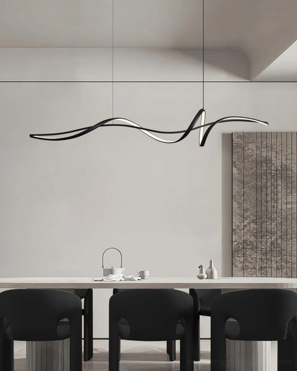 Inari linear pendant lamp modern minimalist dining fixture integrated LED technology