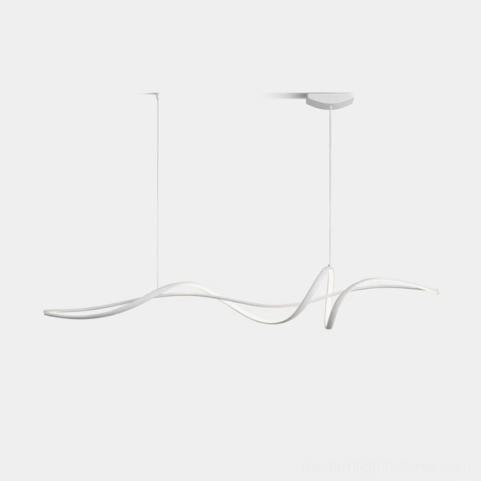 Inari linear pendant chandelier wave form modern dining ambient lighting design