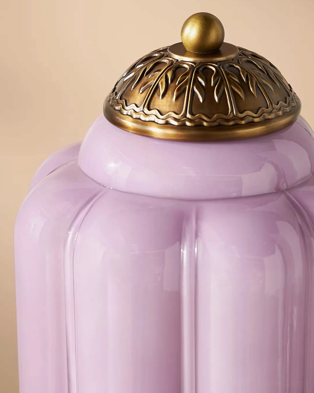 Jade green and black Eloise fluted glass table lamp three-quarter view showing design details