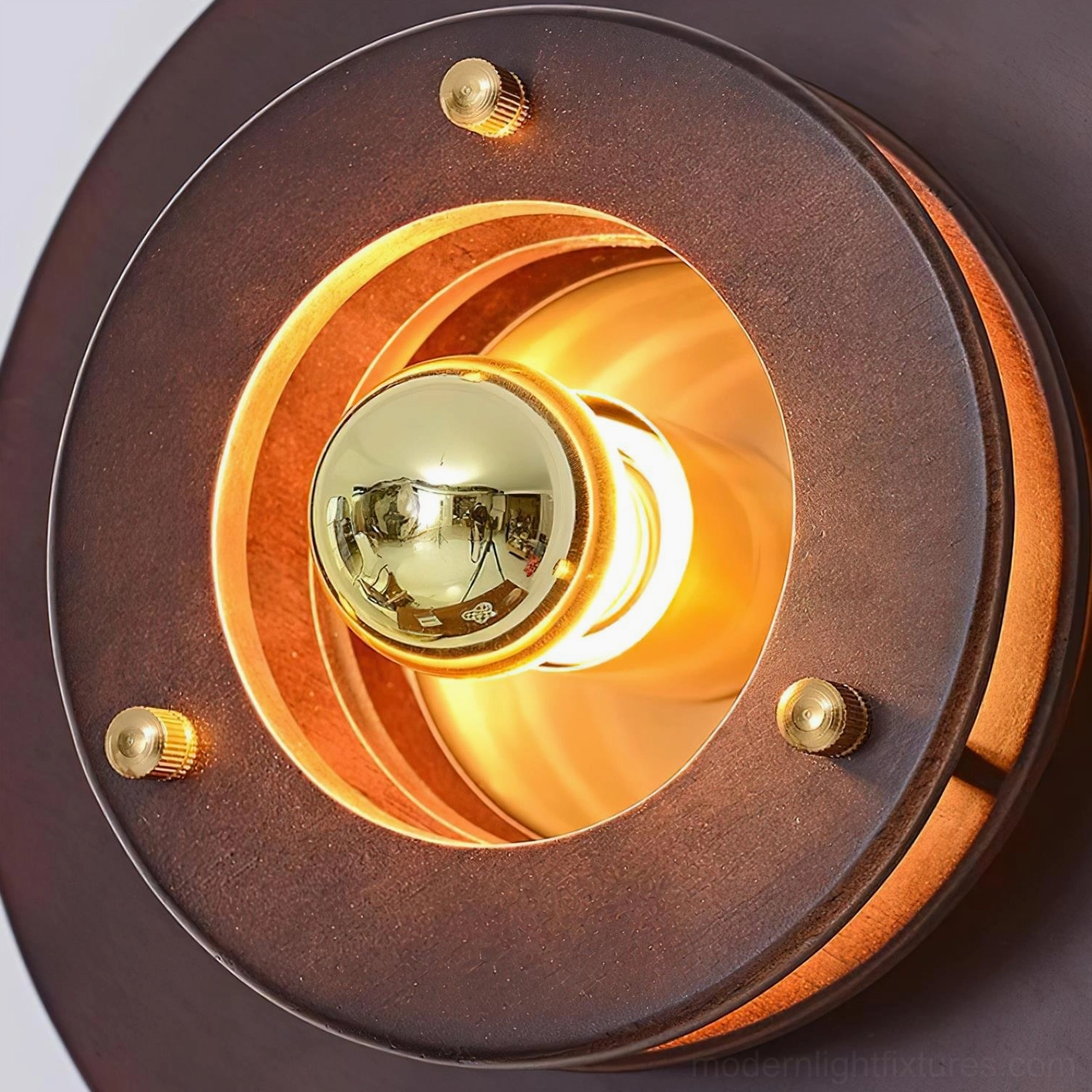 Jaima industrial modern wall sconce detail showcasing rubber wood body craftsmanship and metal hardware construction
