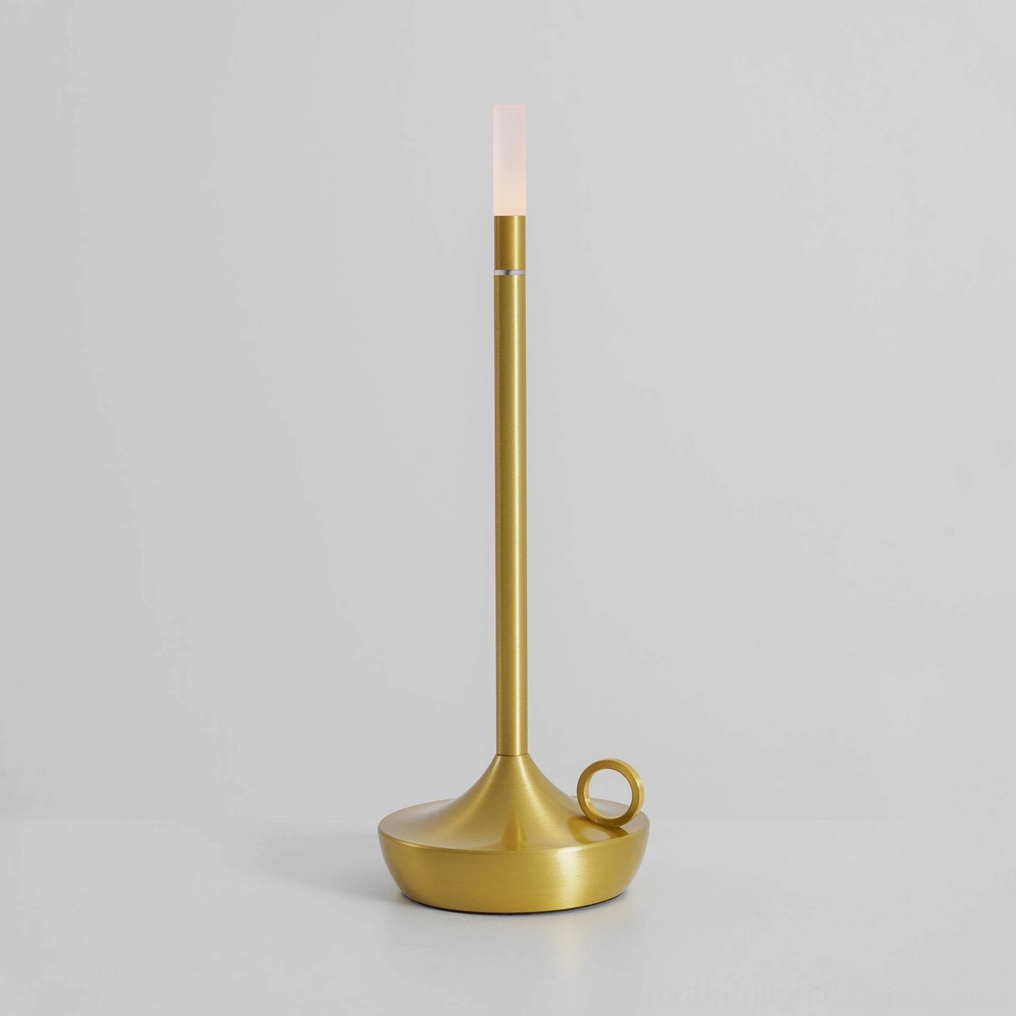 Minimalist LED candle table lamp aligning with Japandi wabi-sabi aesthetic and interior design philosophy
