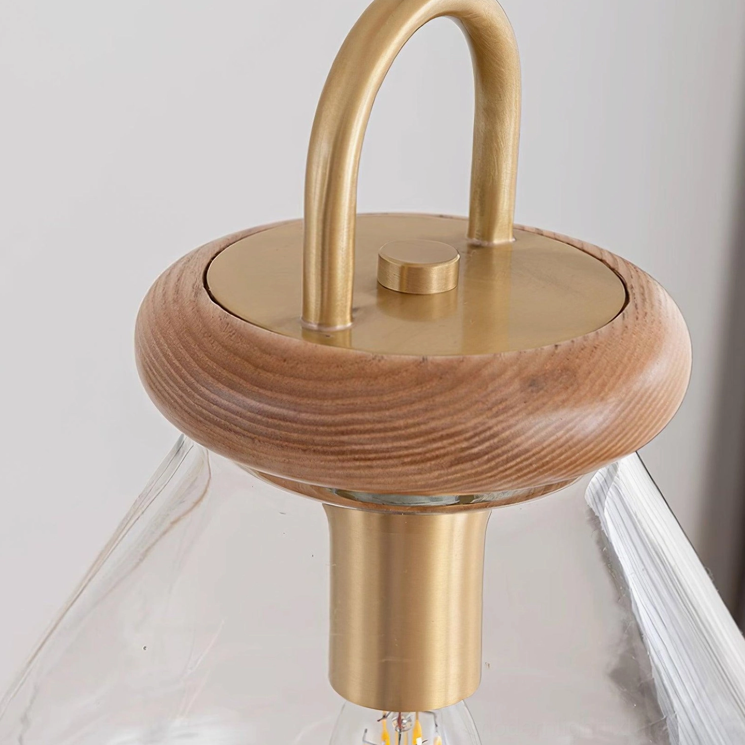 Jar pendant lamp with E14 socket and adjustable 59-inch wire length for custom installation heights