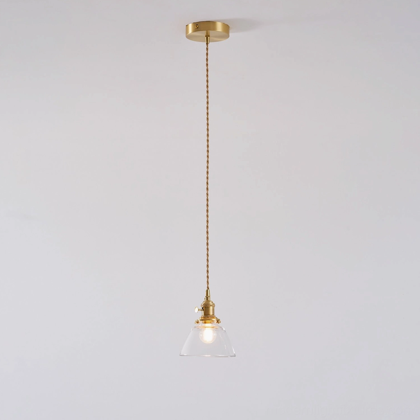 Jasmine glass pendant modern lighting fixture close-up showing craftsmanship quality and material detail