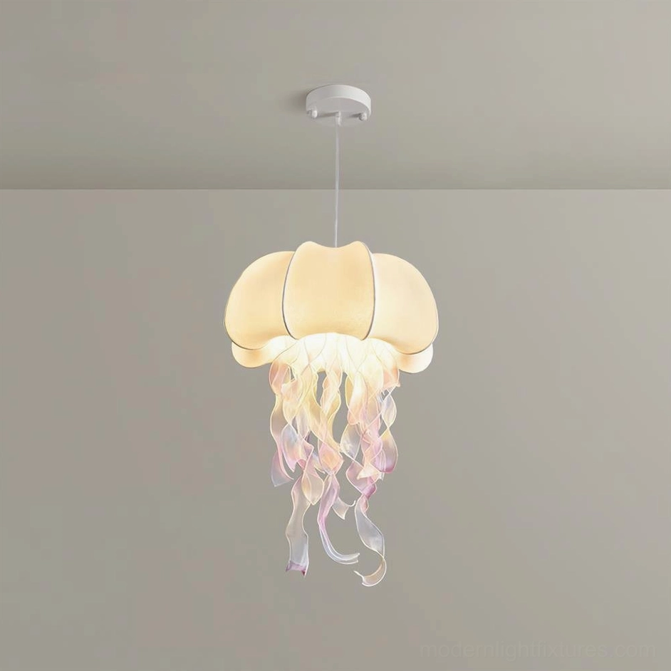 Jellyfish pendant lamp medium size variant installed in dining space ambiance