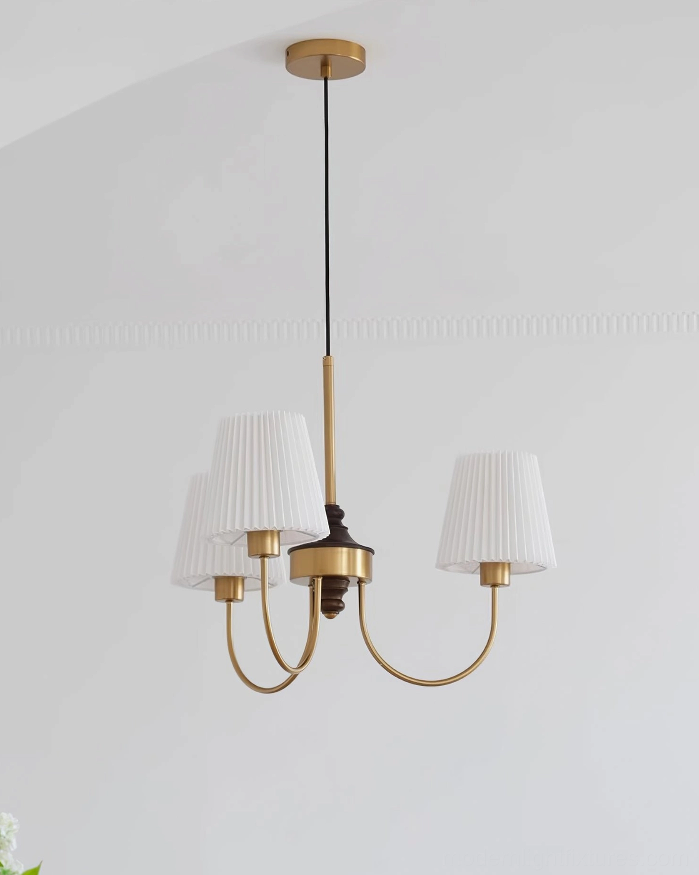 Jeremiah chandelier showing compatibility with contemporary and transitional decor styles