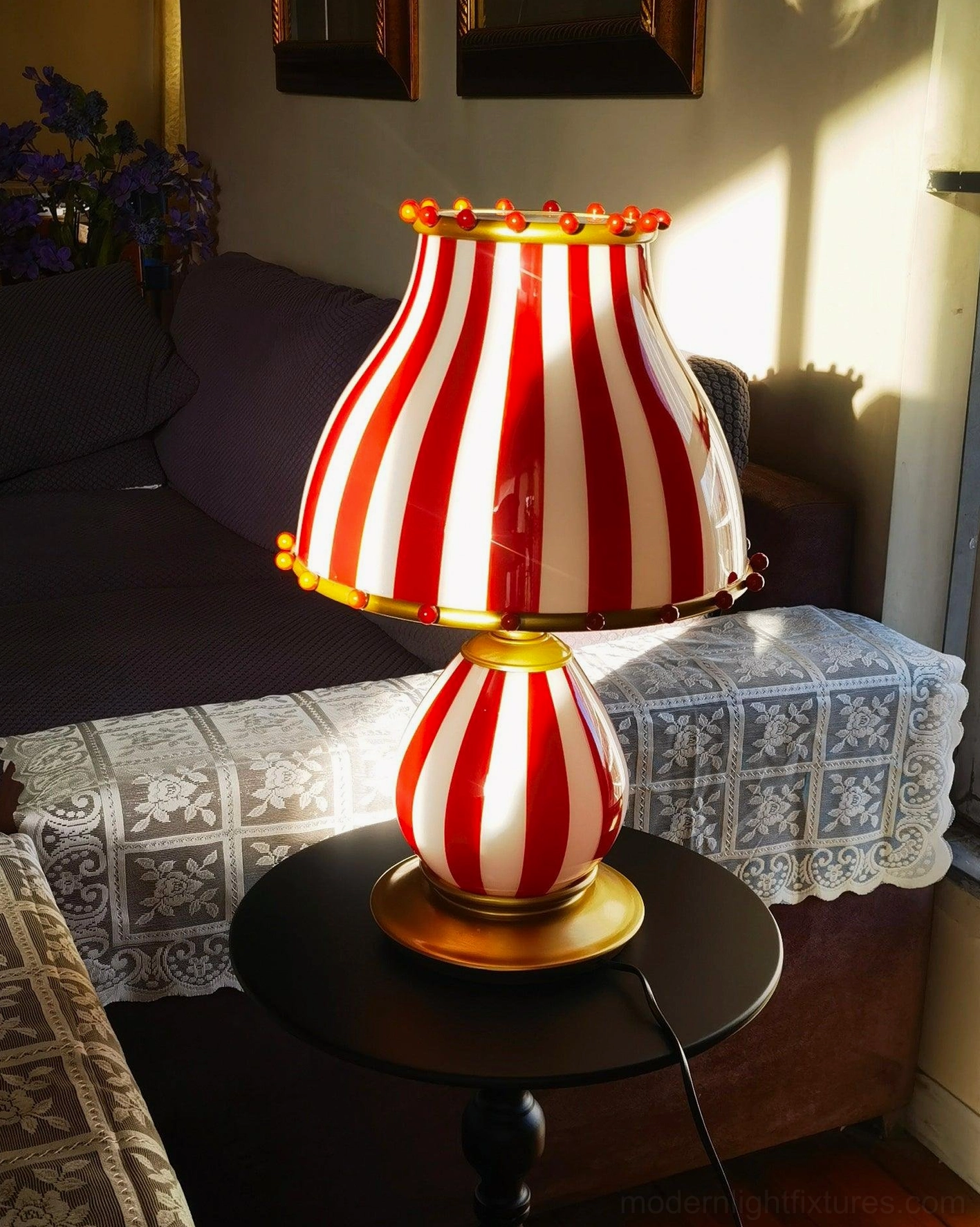 Joyful nostalgic circus table lamp infusing rooms with carnival magic