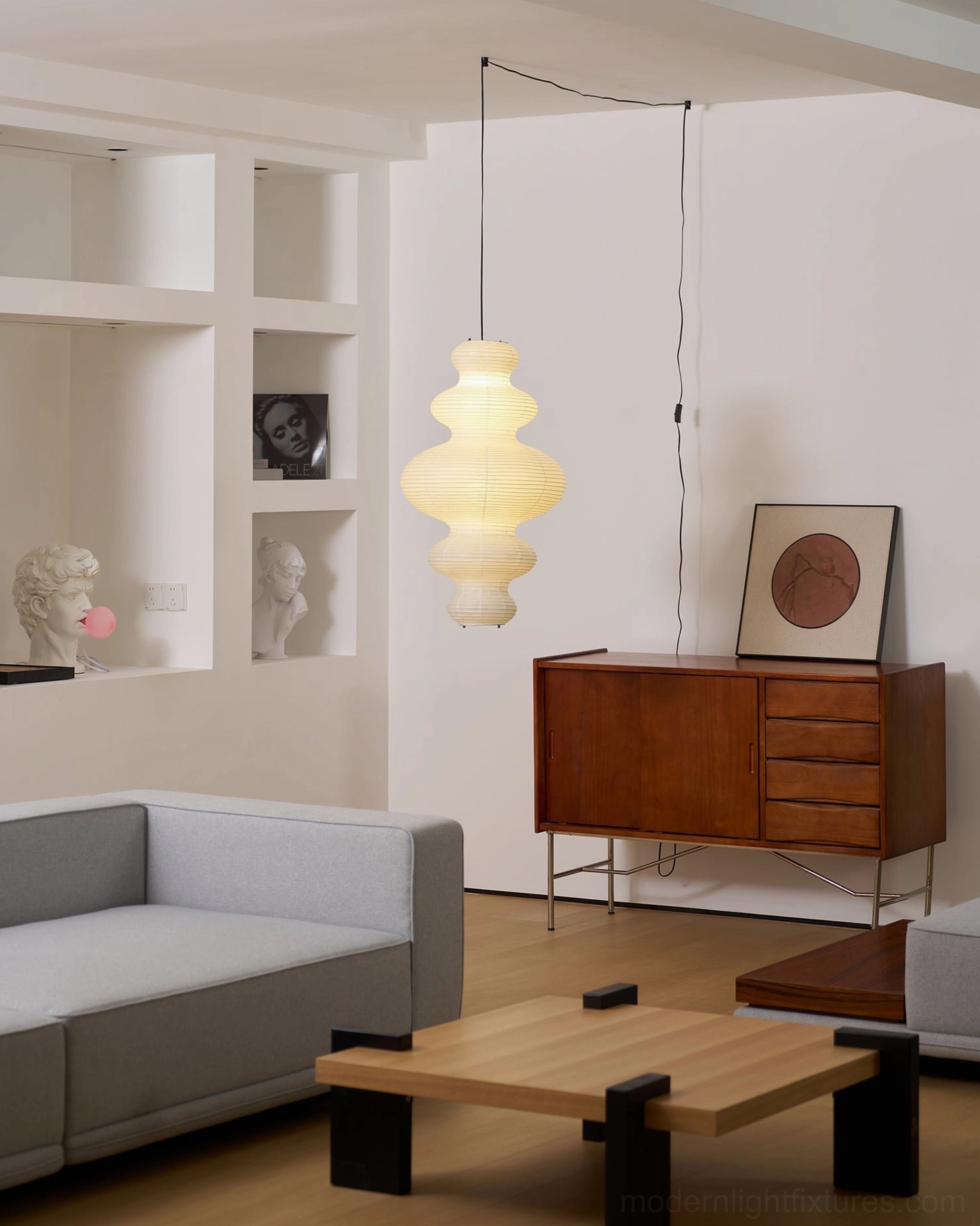 Juni pendant lamp complete setup - plug-in ready modern lighting solution