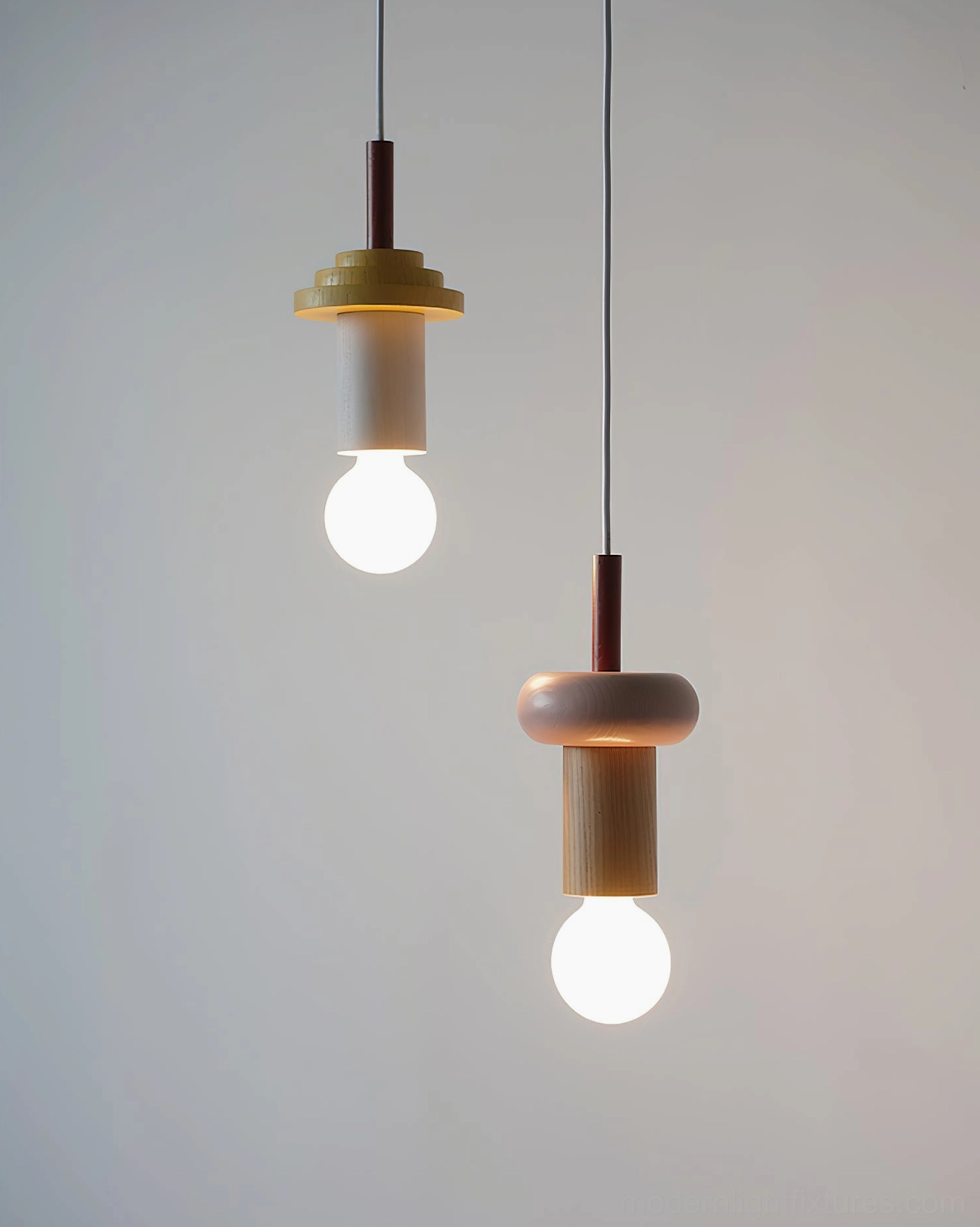 Junit modern pendant light artistic sculptural design overhead view