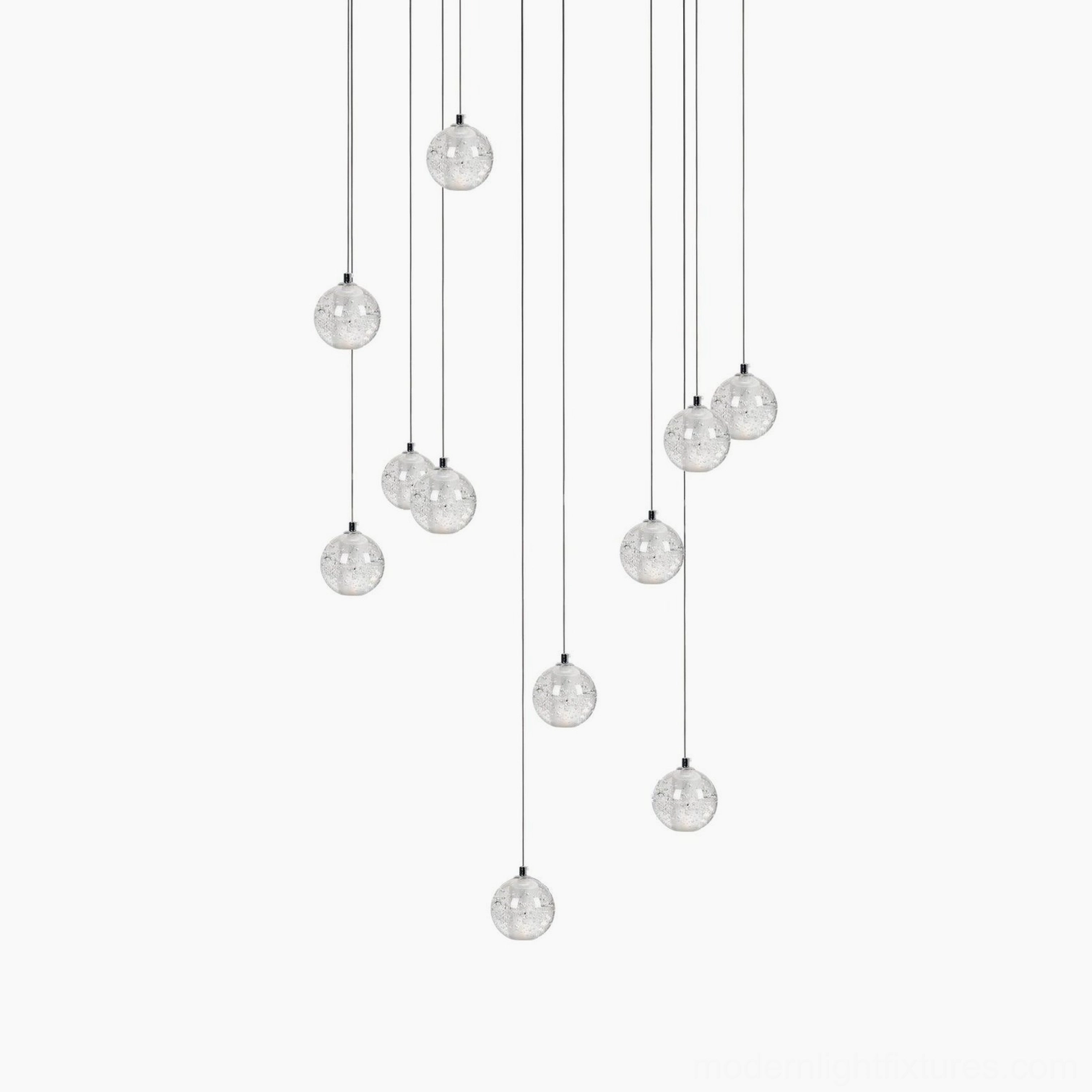 K9 crystal cluster pendant showing artistic arrangement and contemporary luxury styling