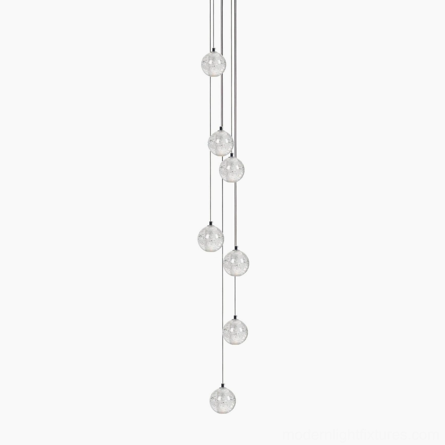 Modern K9 crystal pendant chandelier suitable for residential and commercial applications