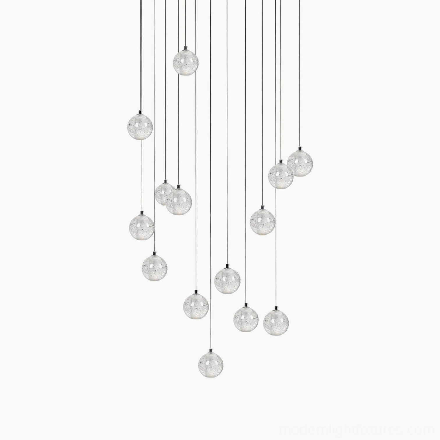 Modern K9 crystal pendant chandelier available in round and square canopy options