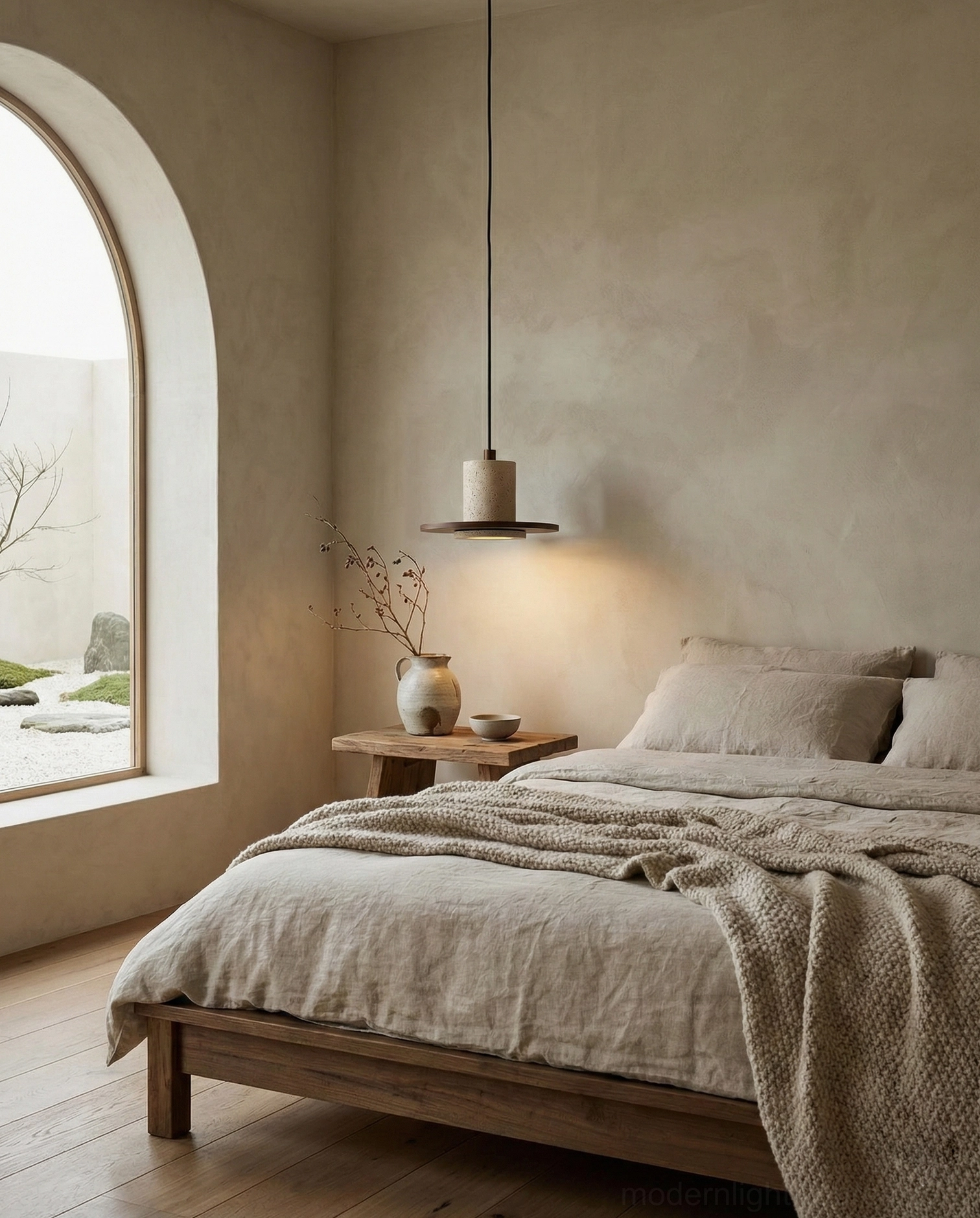 Kalea pendant light installation showing height and placement considerations for modern interior