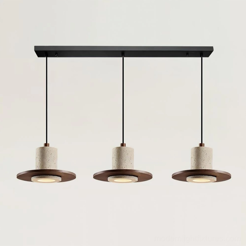 Kalea triple head pendant light three-quarter view showing full statement cluster configuration