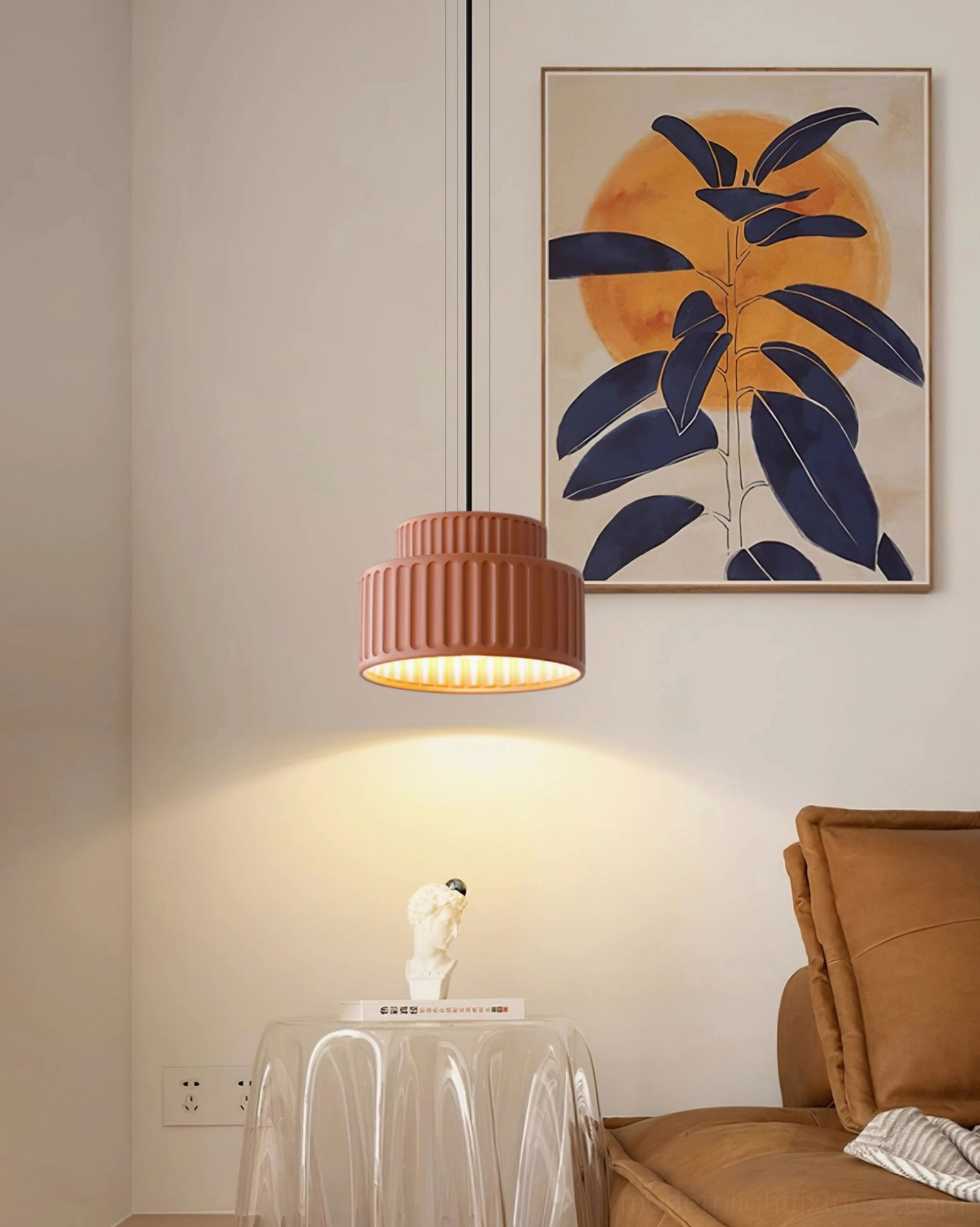 Multiple Kami pendant lights in various colors arranged for style comparison and color palette showcase