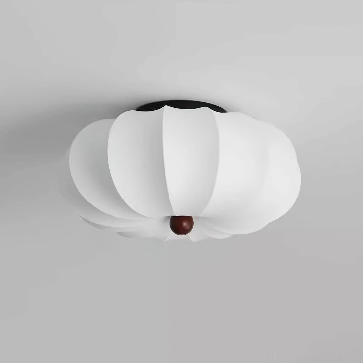 Kateo fabric ceiling light large size 60cm installed in dining room creating sophisticated ambient lighting