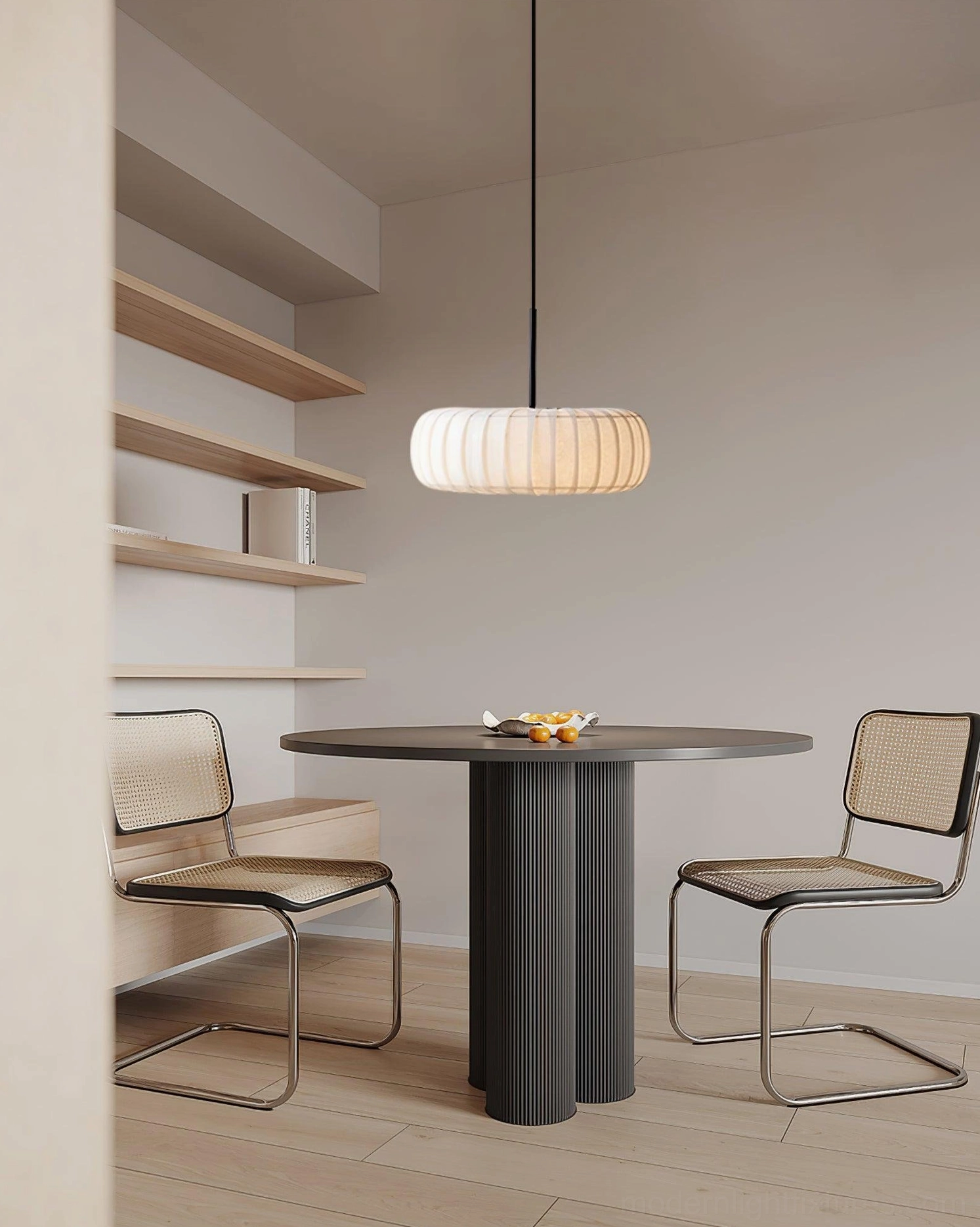 White fabric pendant light cord length adjustable installation flexibility