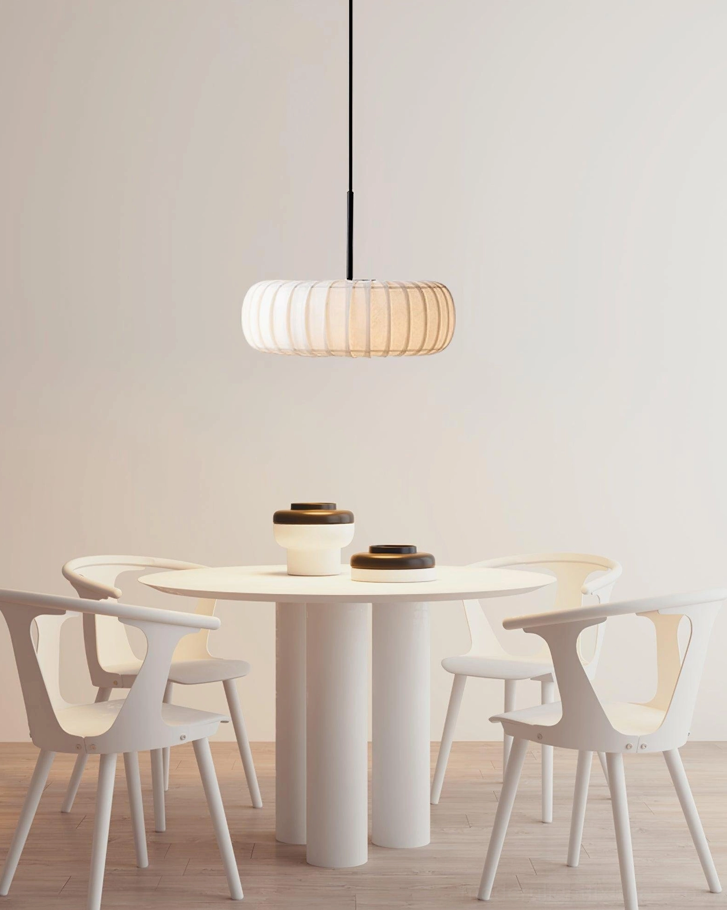 Kathy pendant light available in two sizes for various ceiling heights