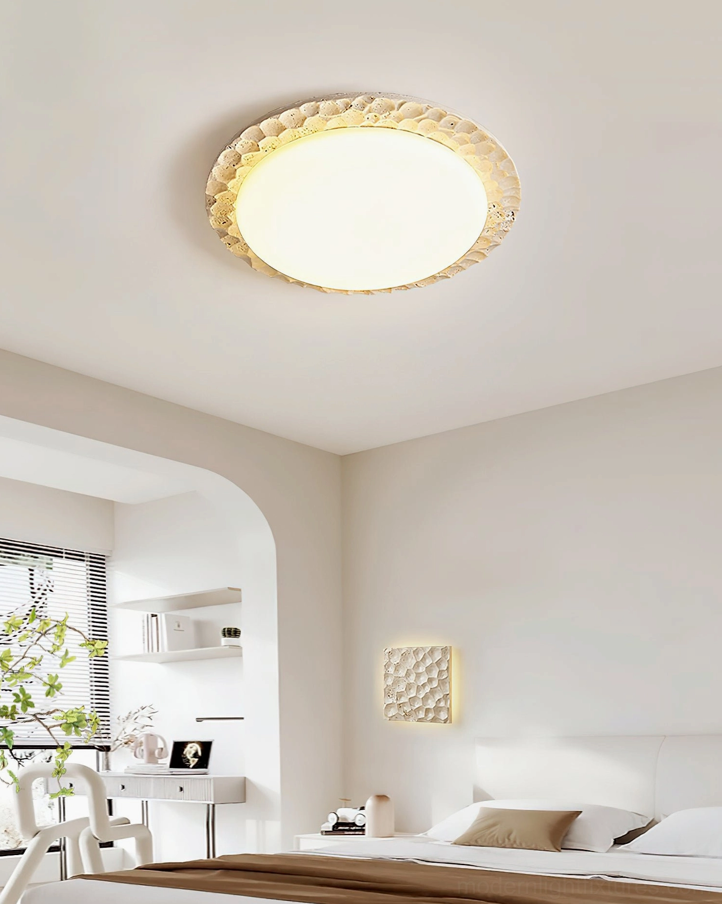 Kauai ceiling light mounted on wall showing versatile installation in modern interior space