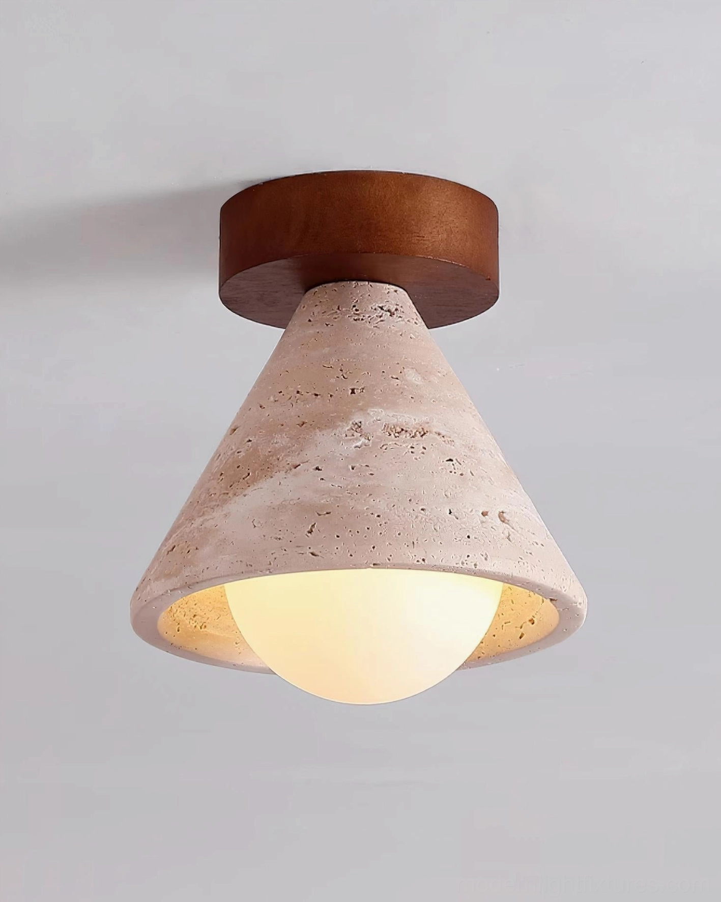 Kayla minimalist cone ceiling light in modern neutral toned interior space