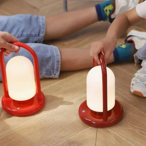 Kero rechargeable portable table lamps with warm ambient lighting in indoor residential setting