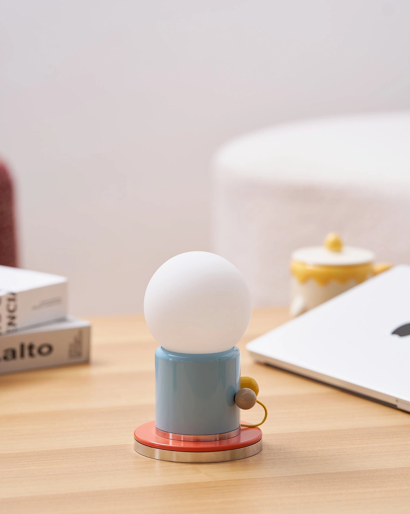 Kiely contemporary minimalist table lamp playful decorative accent details