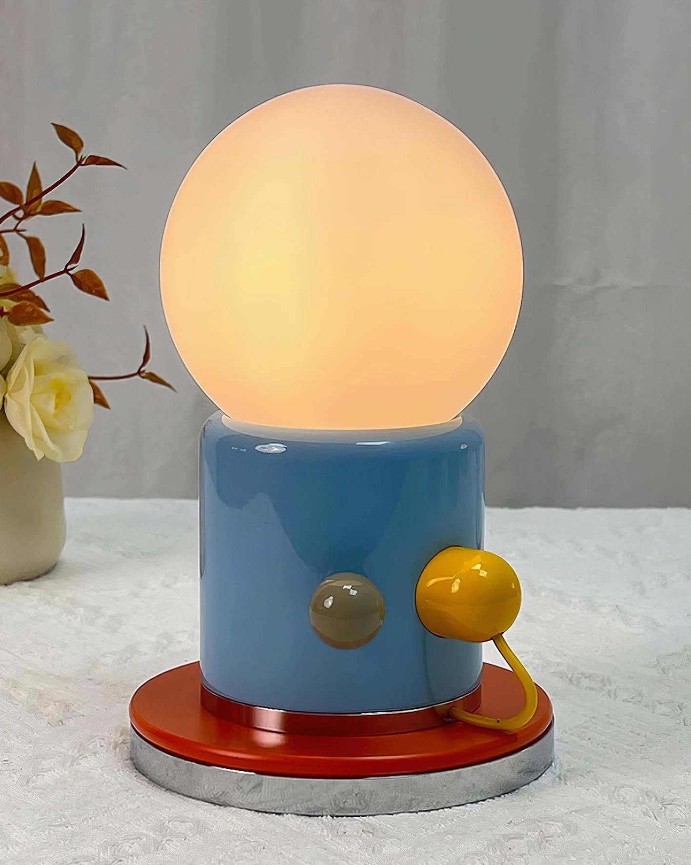 Kiely minimalist ceramic base table lamp scandinavian contemporary design style