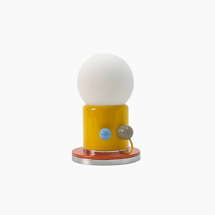 Kiely rechargeable touch table lamp yellow and white ceramic glass combination