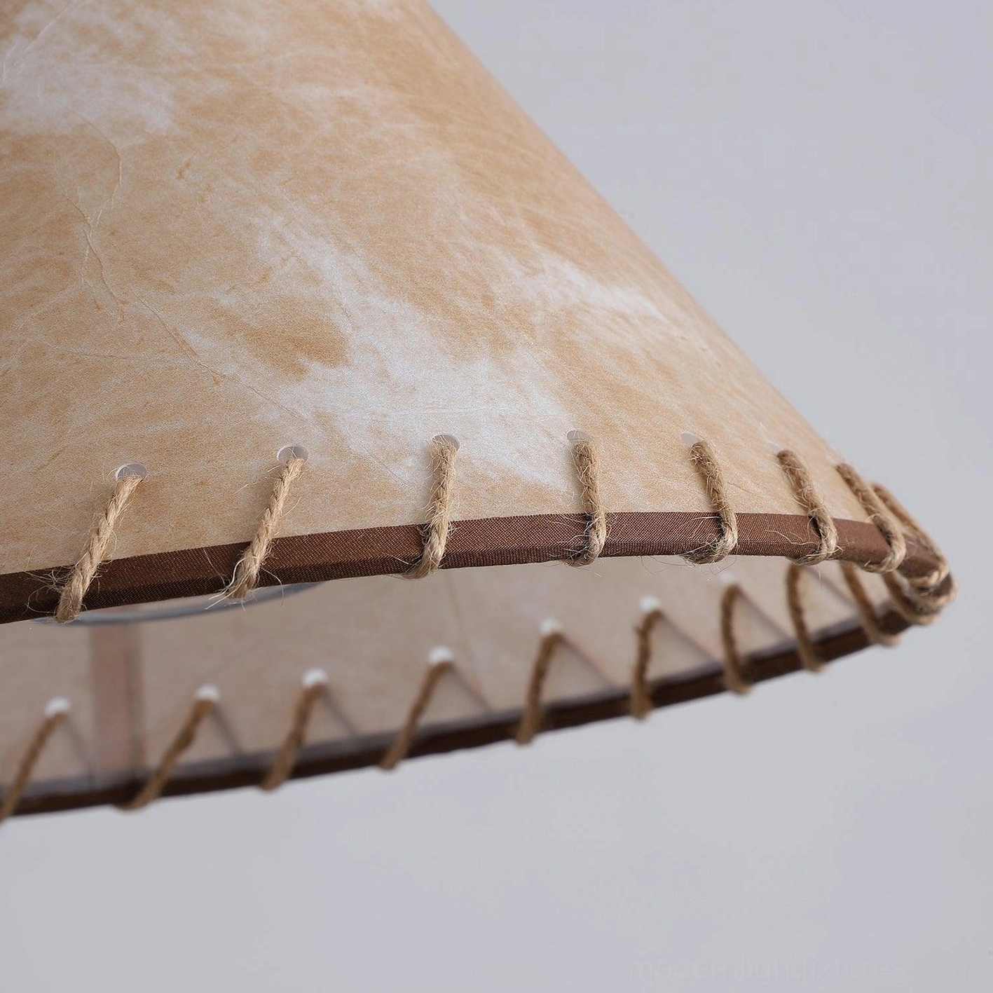 Kiko linen fabric pendant light complete product display with dimensions and specifications