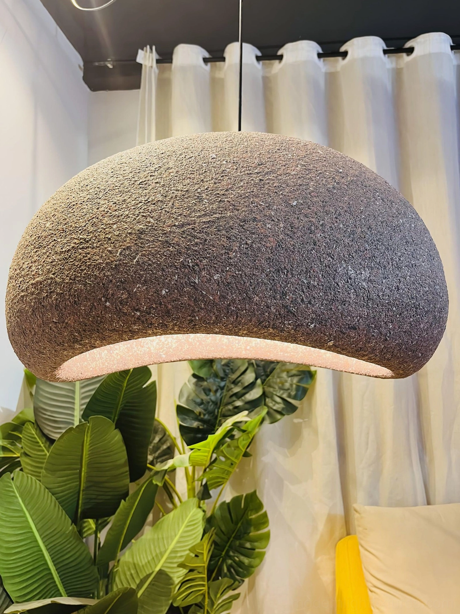 Kioto pendant light fixture interior design application and mounting demonstration