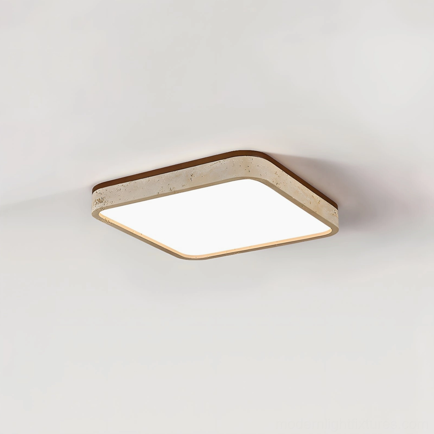 30cm small travertine square ceiling light - compact modern fixture for entryways bathrooms